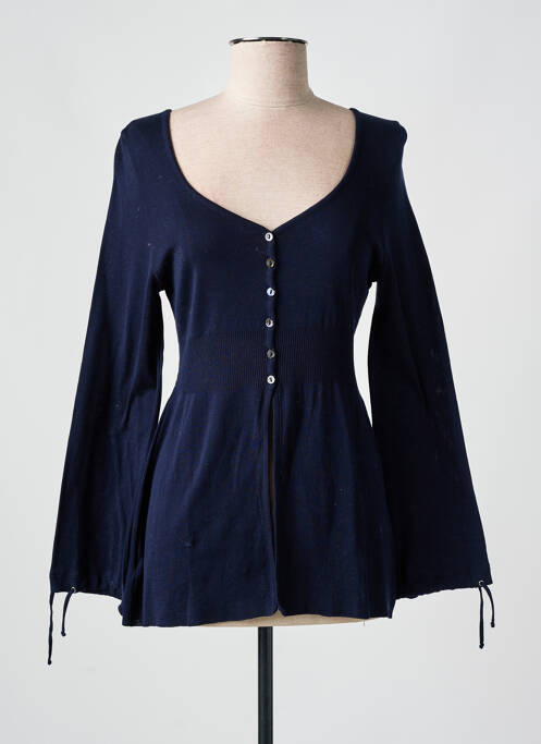 Gilet manches longues bleu LISANZA pour femme