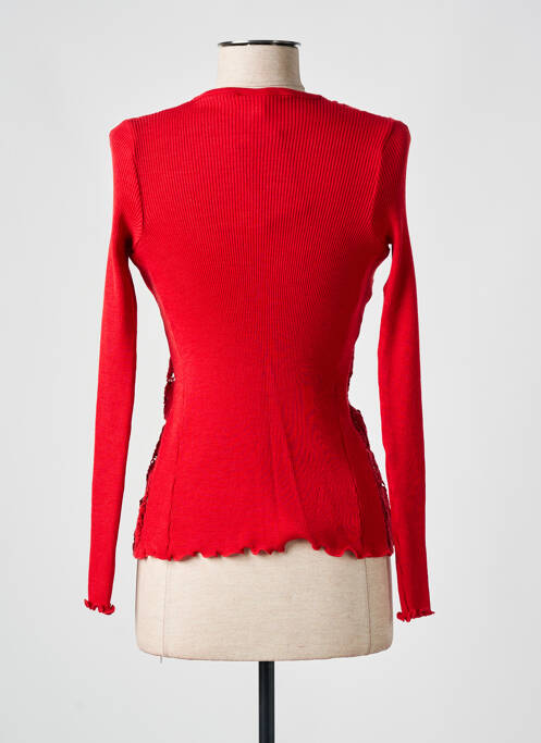 Gilet manches longues rouge LISANZA pour femme