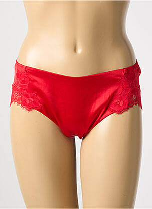 Shorty effet matière satinée rouge COTTON CLUB femme