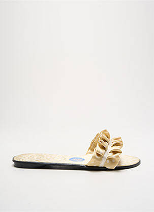 Mules/sabots tissage satiné talon plat jusqu'à 3cm or RUE DU FAUBOURG femme