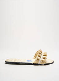 Mules/sabots tissage satiné talon plat jusqu'à 3cm or RUE DU FAUBOURG femme