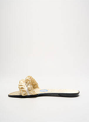Mules/sabots tissage satiné talon plat jusqu'à 3cm or RUE DU FAUBOURG femme