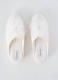 Chaussons/pantoufles  talon de 4 à 6cm blanc JAIMIES femme