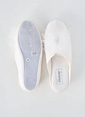 Chaussons/Pantoufles blanc JAIMIES pour femme seconde vue