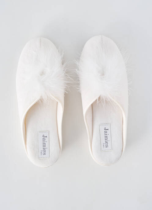 Chaussons/Pantoufles blanc JAIMIES pour femme