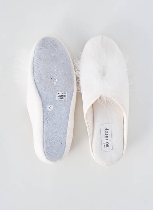 Chaussons/Pantoufles blanc JAIMIES pour femme