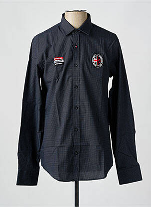 Chemise manches longues imprimé fantaisie bleu CAMBERABERO homme