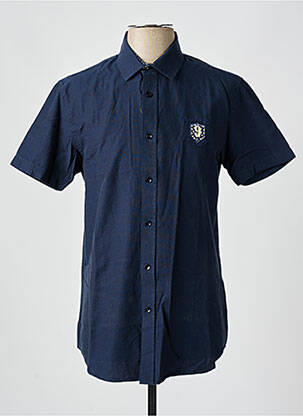 Chemise manches courtes coupe cintrée bleu CAMBERABERO homme