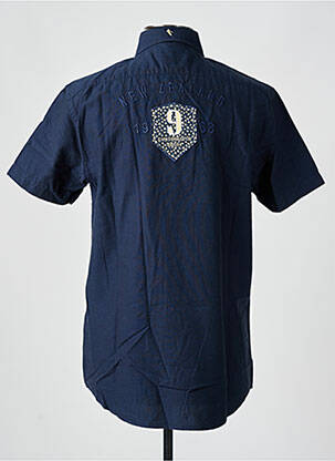 Chemise manches courtes coupe cintrée bleu CAMBERABERO homme