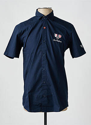 Chemise manches courtes coupe cintrée bleu CAMBERABERO homme