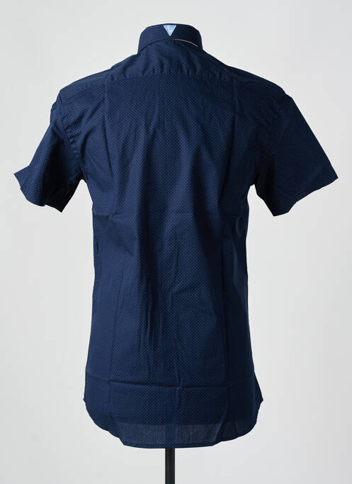 Chemise manches courtes coupe cintrée bleu CAMBERABERO homme