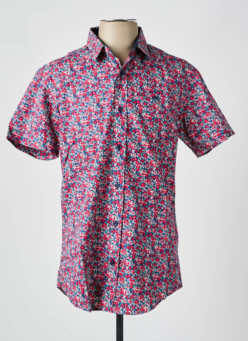 Chemise manches courtes coupe cintrée rose CAMBERABERO homme