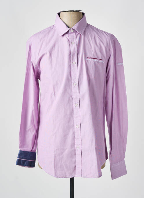 Chemise manches longues rose CAMBERABERO pour homme