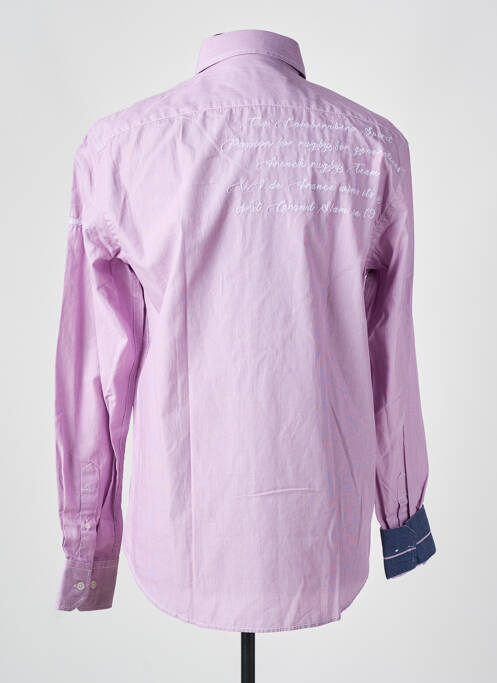 Chemise manches longues rose CAMBERABERO pour homme