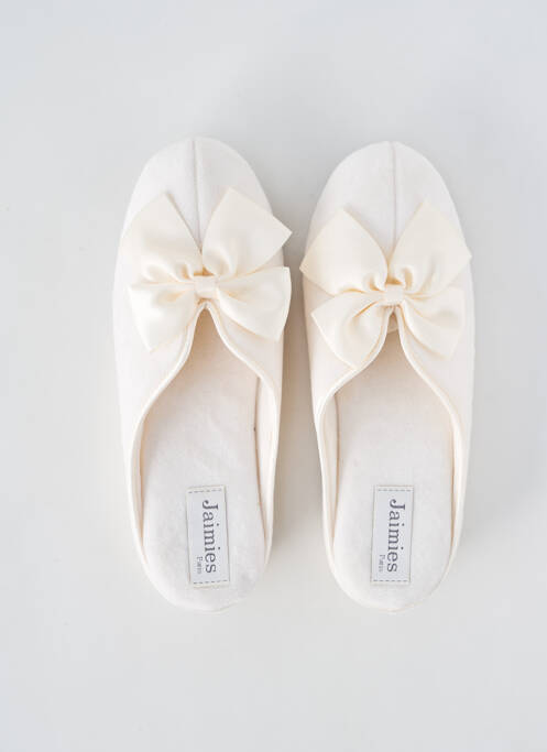Chaussons/Pantoufles blanc JAIMIES pour femme