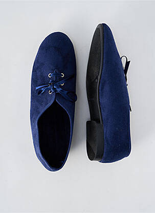 Chaussons/pantoufles fermeture lacets talon plat jusqu'à 3cm bleu RUE DU FAUBOURG femme