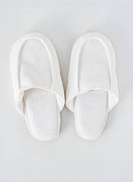 Chaussons/pantoufles  talon plat jusqu'à 3cm blanc PLUTO femme
