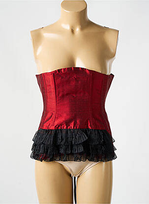 Corset bretelles élastiquées amovibles rouge REVANCHE DE LA FEMME femme