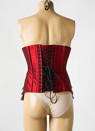 Corset bretelles élastiquées amovibles rouge REVANCHE DE LA FEMME femme