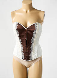 Corset bretelles élastiquées amovibles marron REVANCHE DE LA FEMME femme