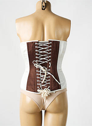 Corset bretelles élastiquées amovibles marron REVANCHE DE LA FEMME femme