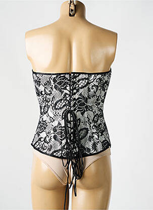Corset tissage dentelle noir REVANCHE DE LA FEMME femme