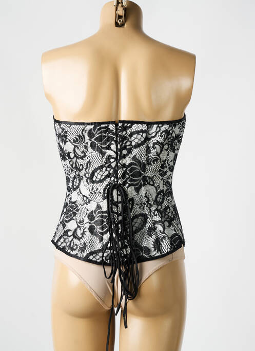 Corset tissage dentelle noir REVANCHE DE LA FEMME femme