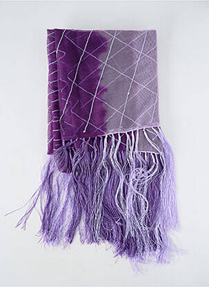 Paréo finition franges violet RACHEL PAPPO femme
