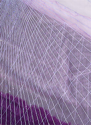 Paréo finition franges violet RACHEL PAPPO femme