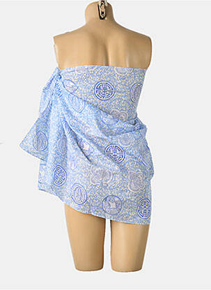 Paréo tissage popeline bleu MANUEL CANOVAS femme