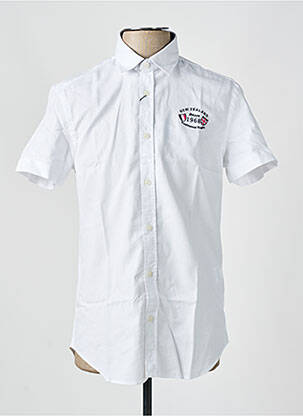 Chemise manches courtes coupe droite blanc CAMBERABERO homme