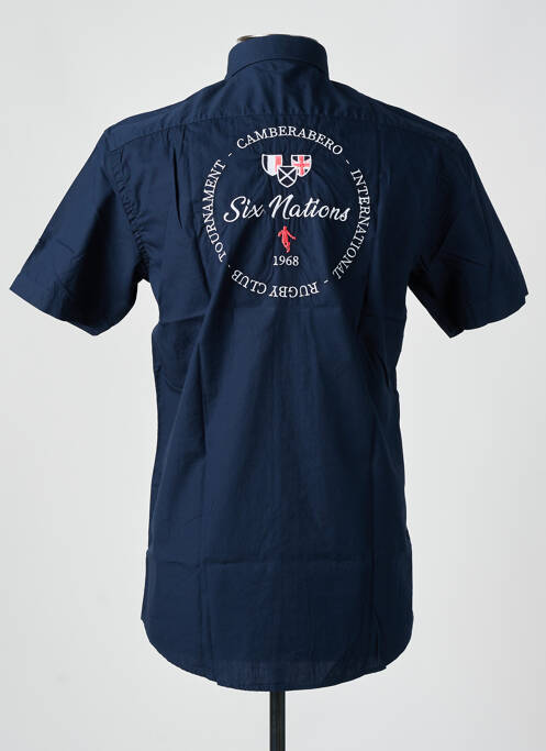 Chemise manches courtes coupe droite bleu CAMBERABERO homme