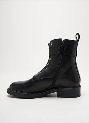 Bottines/boots matière lisse talon plat jusqu'à 3cm noir MYMA femme