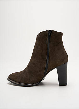 Bottines/boots nubuck talon de 7 à 9cm vert MYMA femme