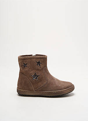 Bottines/boots tissage tissage pailleté bout rond marron REQINS fille
