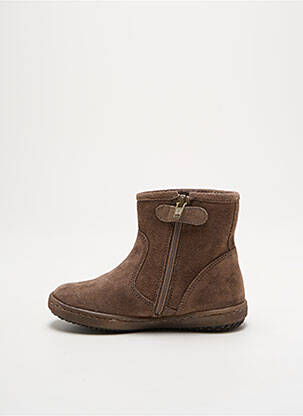 Bottines/boots tissage tissage pailleté bout rond marron REQINS fille