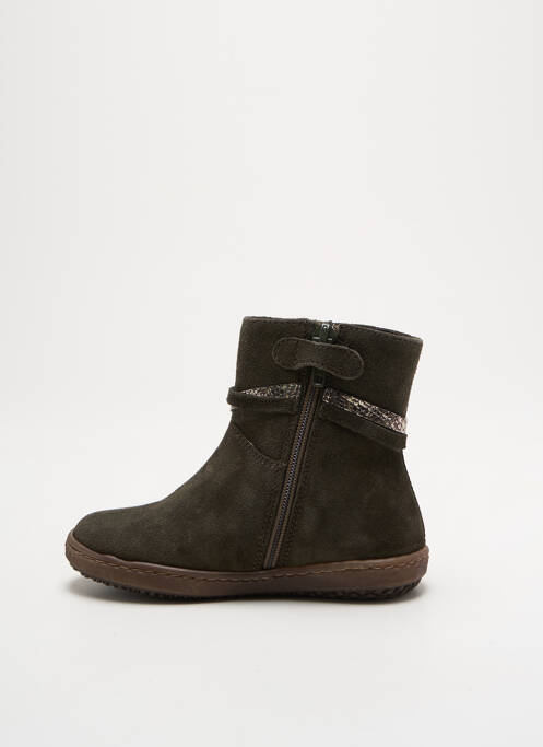 Bottines/boots tissage satiné bout rond vert REQINS fille