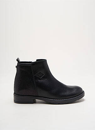 Bottines/boots tissage satiné talon bas noir PALLADIUM fille