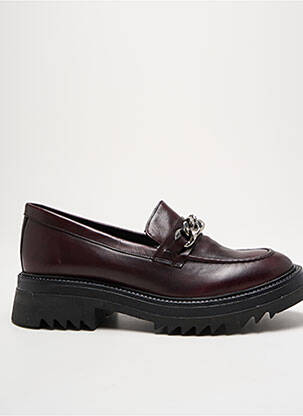 Mocassins tissage satiné talon de 4 à 6cm violet REGARD femme