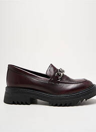 Mocassins tissage satiné talon de 4 à 6cm violet REGARD femme