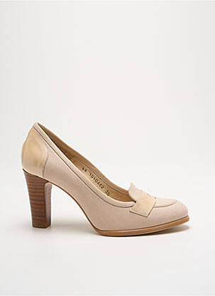 Escarpins matière lisse talon de 7 à 9cm beige GADEA femme