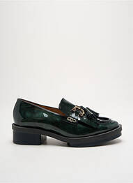 Mocassins matière lisse talon de 4 à 6cm vert GADEA femme