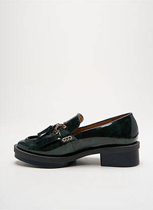 Mocassins matière lisse talon de 4 à 6cm vert GADEA femme