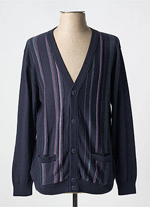 Gilet manches longues col v bleu LOUIS VICTOR homme
