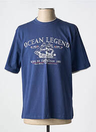 T-shirt stretch manches courtes bleu LOUIS VICTOR homme