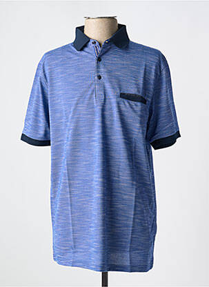 Polo coupe droite manches courtes bleu LOUIS VICTOR homme
