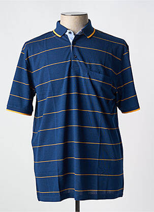 Polo coupe droite manches courtes bleu LOUIS VICTOR homme