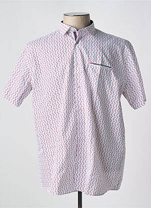 Chemise manches courtes blanc LOUIS VICTOR pour homme