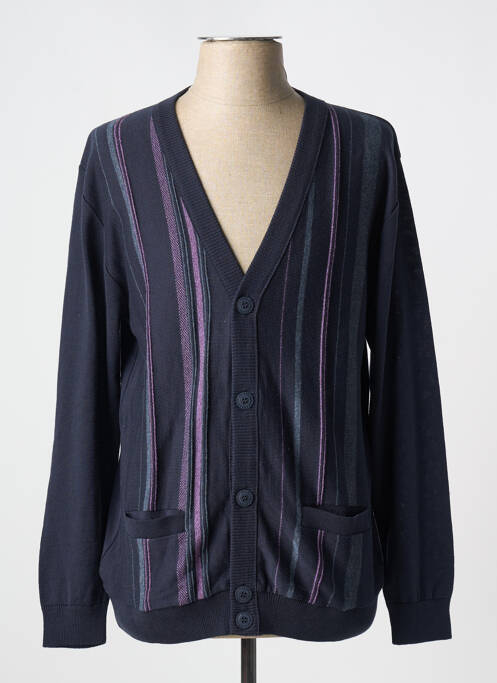 Gilet manches longues bleu LOUIS VICTOR pour homme