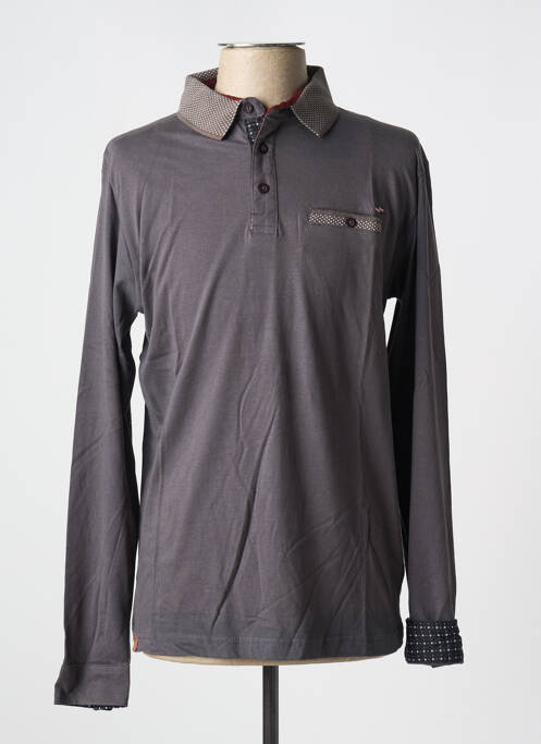 Polo gris OAKS VALLEY pour homme